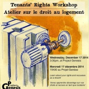 Atelier sur le droit des locataires / Tenants' rights workshop