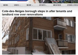 CTV News - CDN borough steps in after tenants and landlord row over renovations