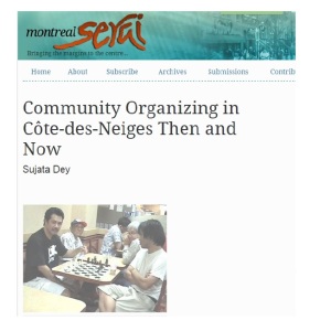 Montreal Serai - Community organizing in CDN Then and Now