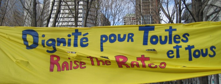 Dignité pour toutes et tous / Raise the rates