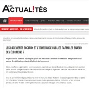 Les Actualités - Les logements sociaux et l'itinérance oubliés parmi les enjeux des élections ?