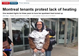 CBC News - Montreal tenants protest lack of heating