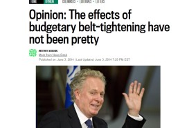Montreal Gazette - Opinion: The effects of budgetary belt-tightening have not been pretty