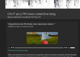 CKUT - Hippodrome de Montréal : des réponses claires ?