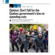 Montreal Gazette - Opinion: Don't fall for the QC government's line on spending cuts