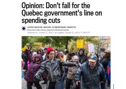 Montreal Gazette - Opinion: Don't fall for the QC government's line on spending cuts