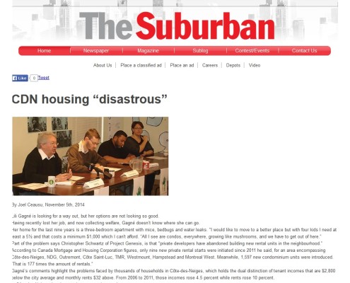 The Suburban - CDN housing disastrous