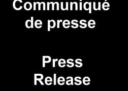 Communiqué de presse / Press Release