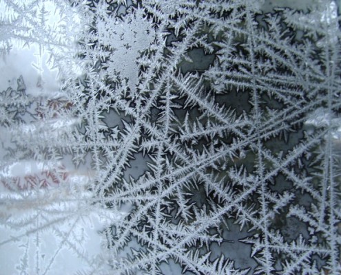 glace sur fenêtre / ice on window