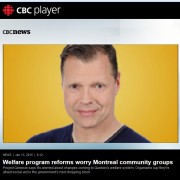 CBC News - Welfare program reforms worry Montreal community groups