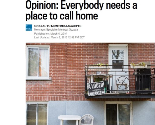 Gazette - Opinion: Everybody needs a place to call home