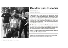 2014-12 Volunteer Montreal - One door leads to another