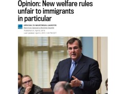 Gazette - Opinion: New welfare rules unfair to immigrants in particular