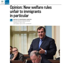 Gazette - Opinion: New welfare rules unfair to immigrants in particular