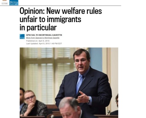 Gazette - Opinion: New welfare rules unfair to immigrants in particular