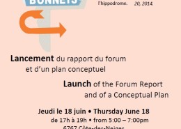 Lancement du rapport et plan conceptuel / Launch of report and conceptual plan