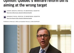 Opinion: Quebec's welfare reform bill is aiming at the wrong target