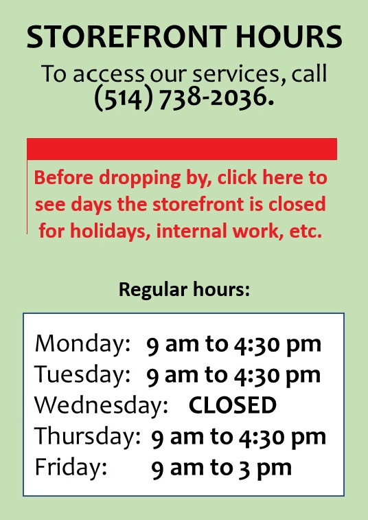 Storefront hours EN
